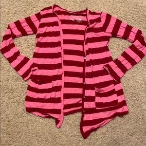 Pink and red cardigan